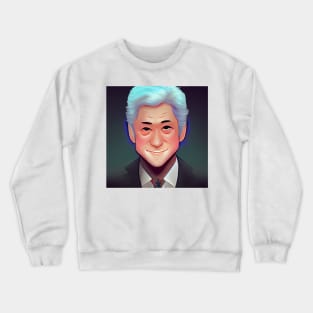 Bill Clinton Portrait | President of the United States | Manga style Crewneck Sweatshirt